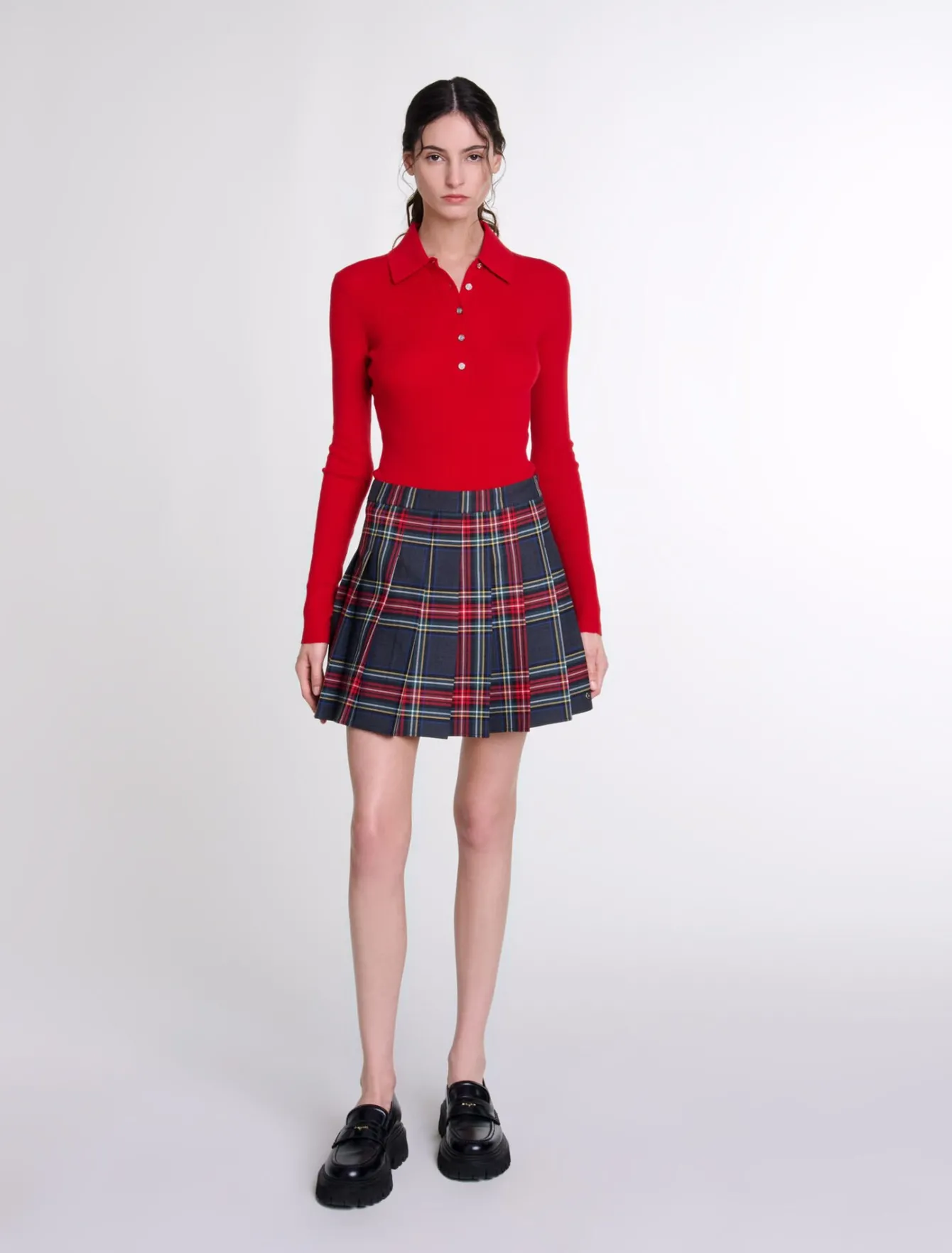 Maje Jupes & Shorts^Jupe courte imprimé tartan