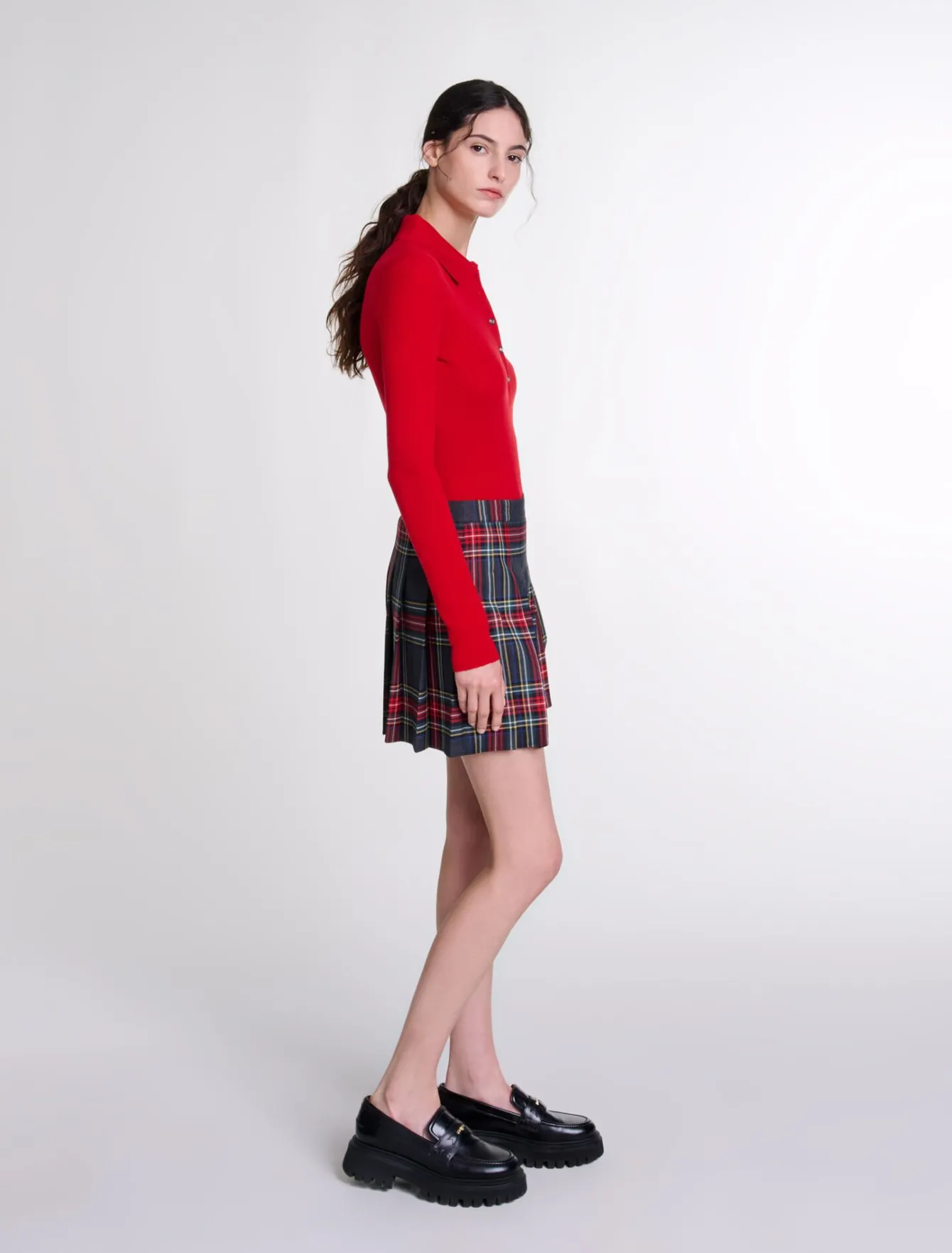 Maje Jupes & Shorts^Jupe courte imprimé tartan