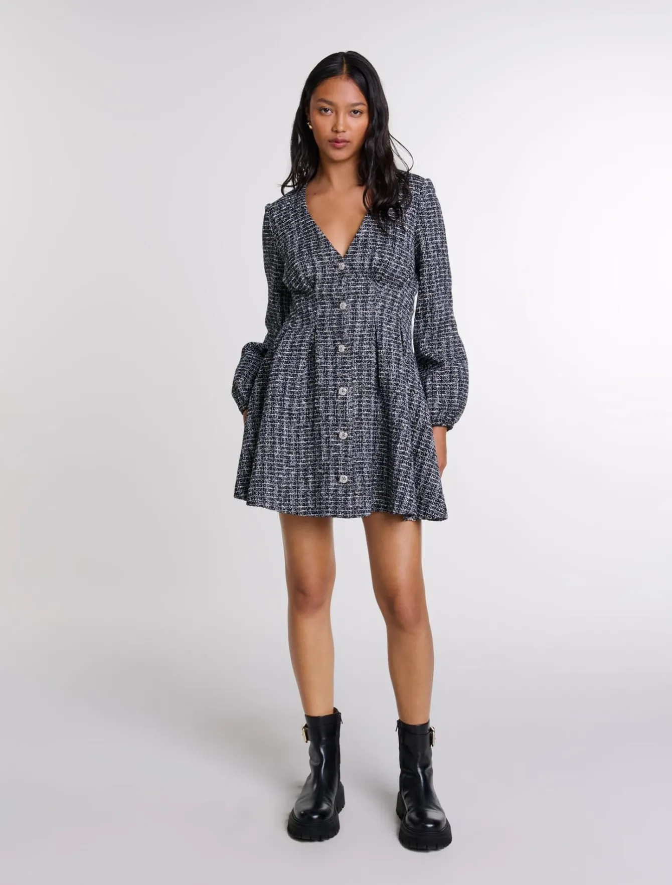 Maje Robes Courtes | Robes^Robe courte en tweed