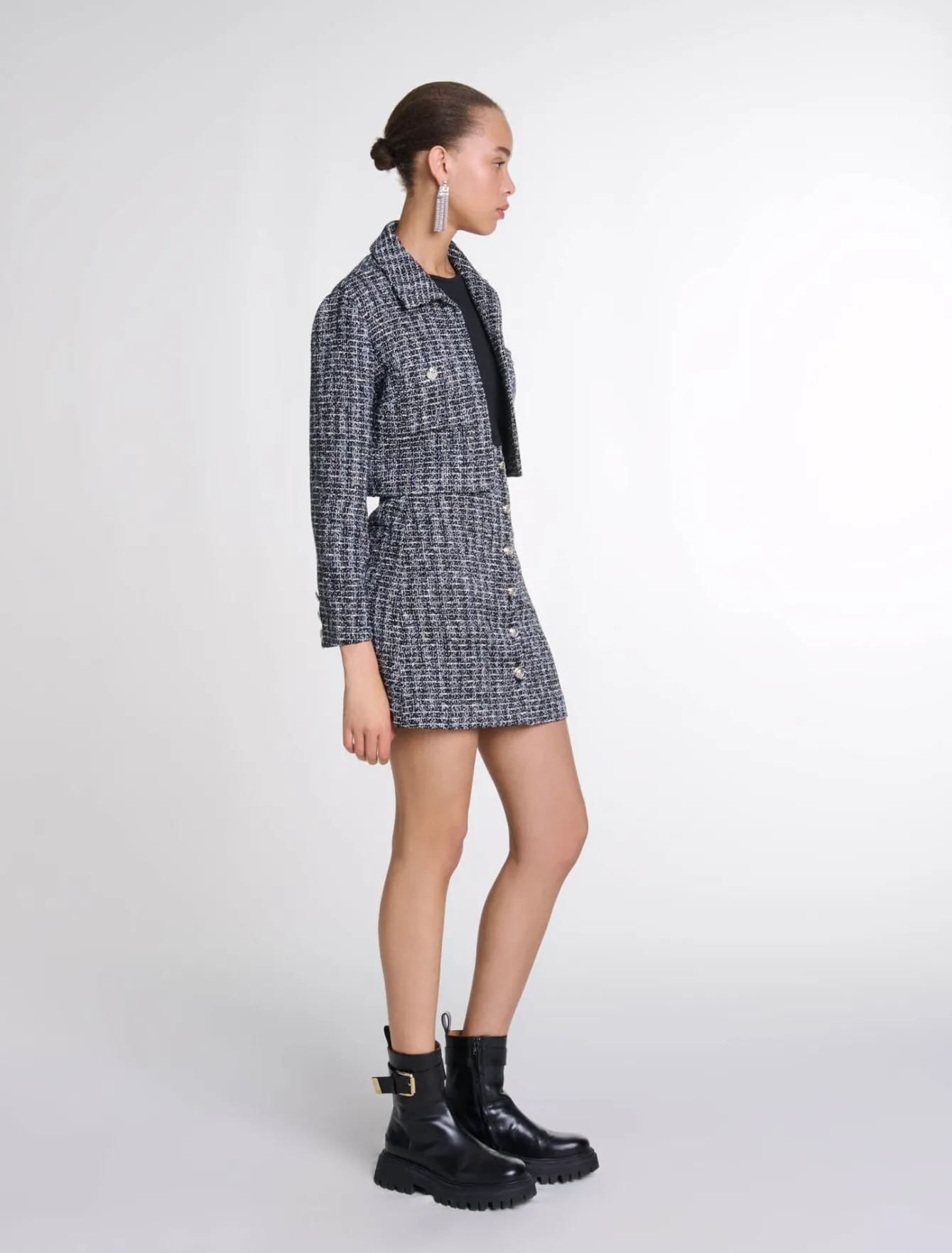 Maje Robes Courtes | Robes^Robe 2-en-1 en tweed