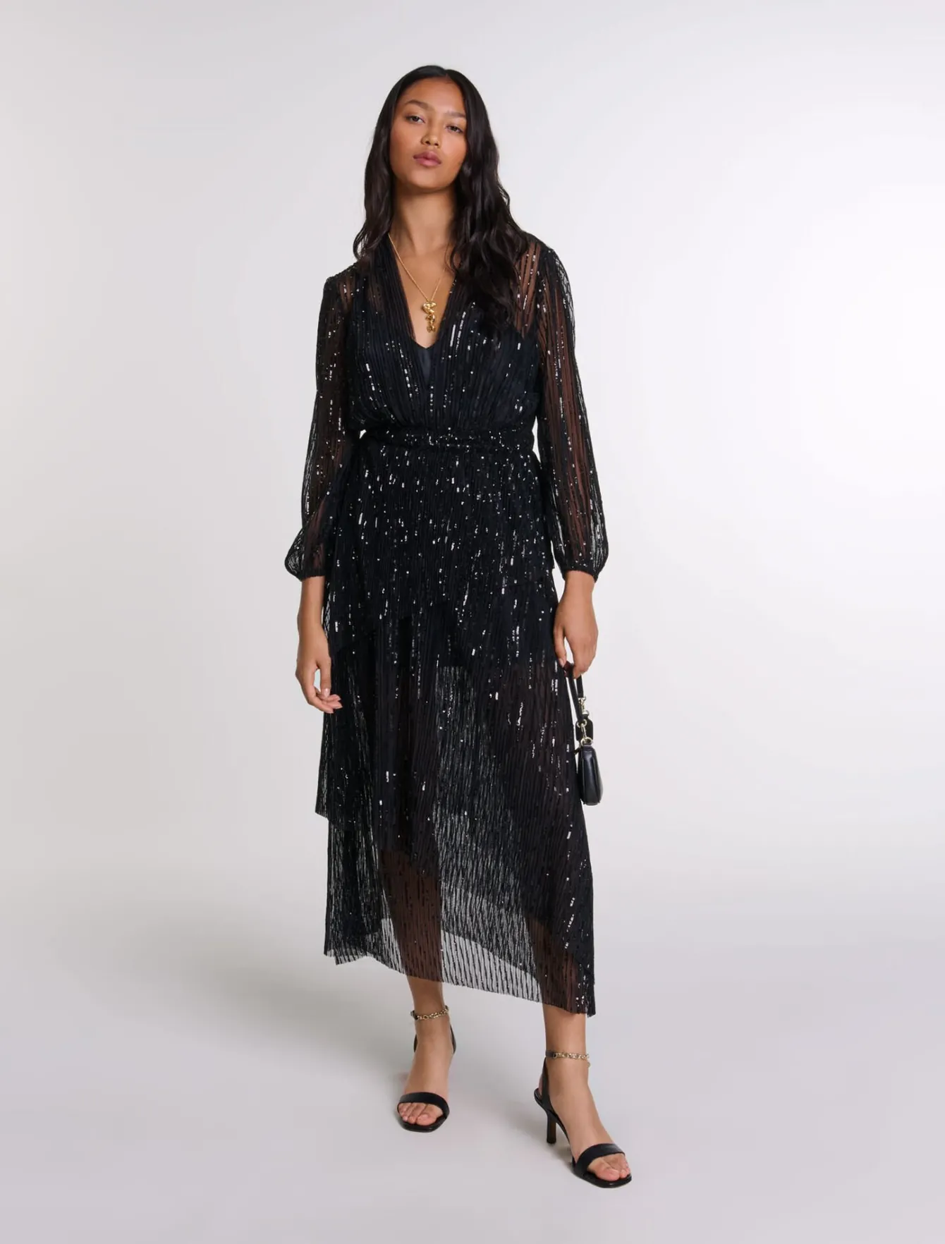 Maje Robes Longues | Robes^Robe longue à sequins