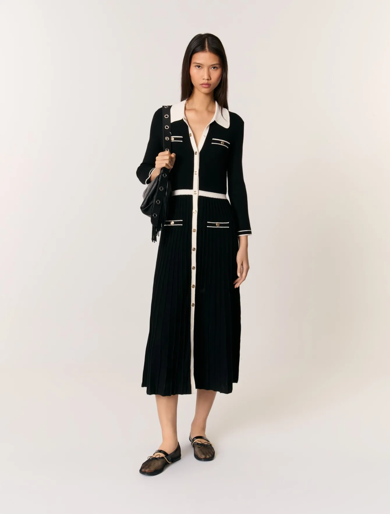 Maje Robes Longues | Robes^Robe longue en maille