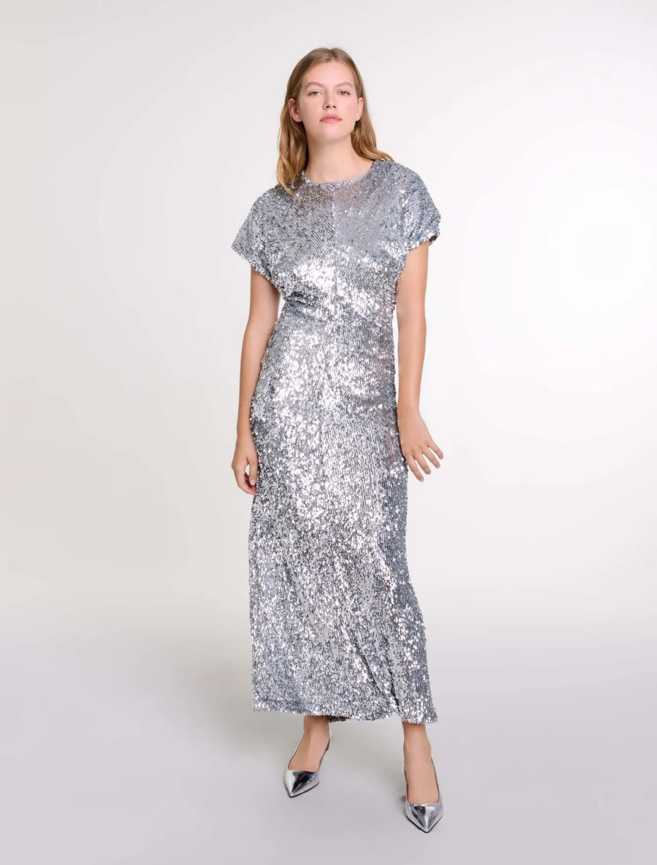 Maje Robes Longues | Robes^Robe longue en sequins