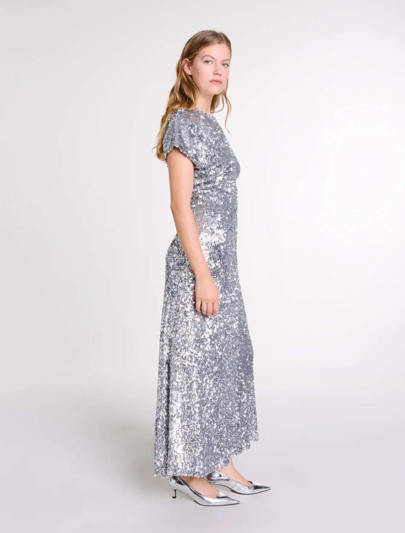 Maje Robes Longues | Robes^Robe longue en sequins