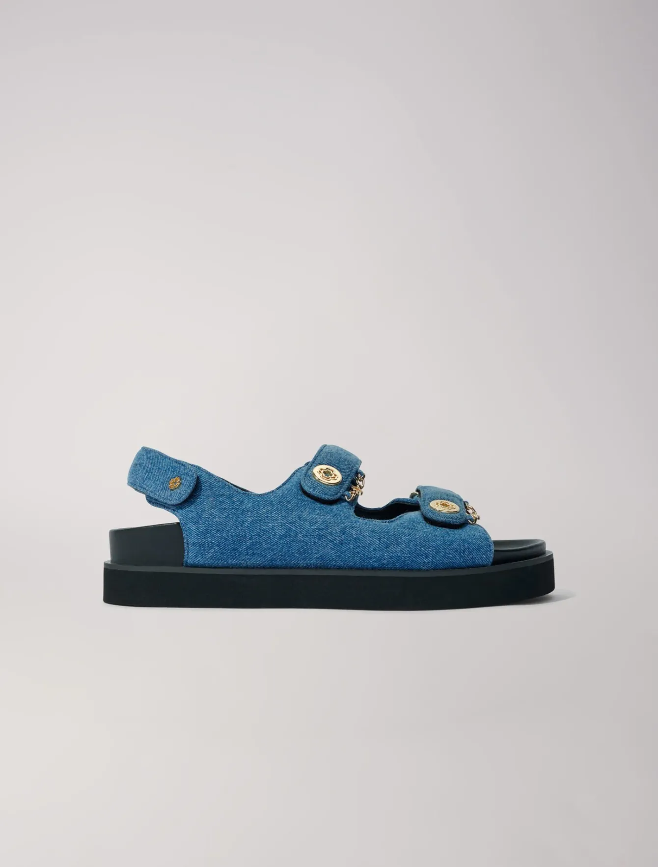 Maje Sandales & Ballerines^Sandales plates en denim