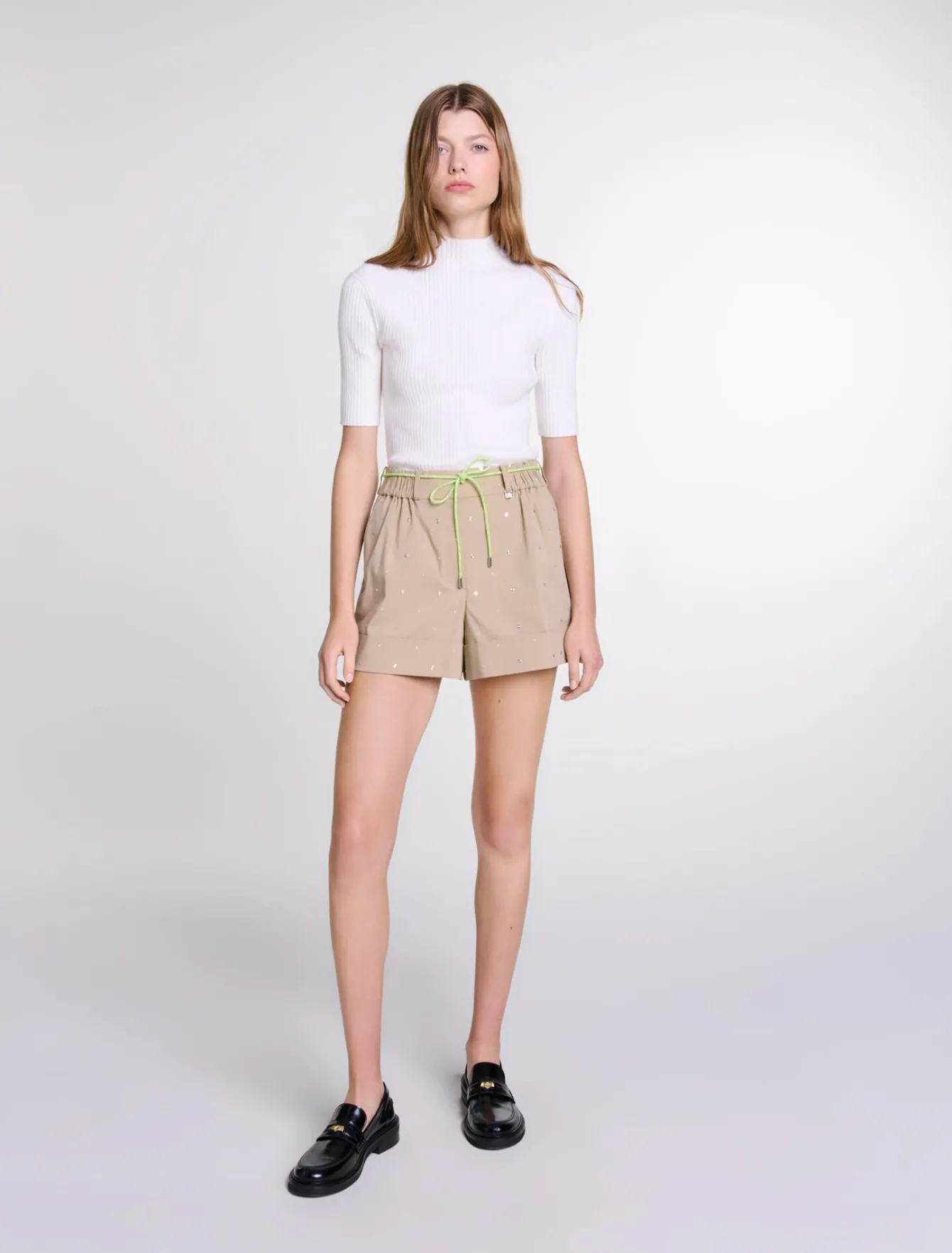 Maje Jupes & Shorts^Short clouté en coton