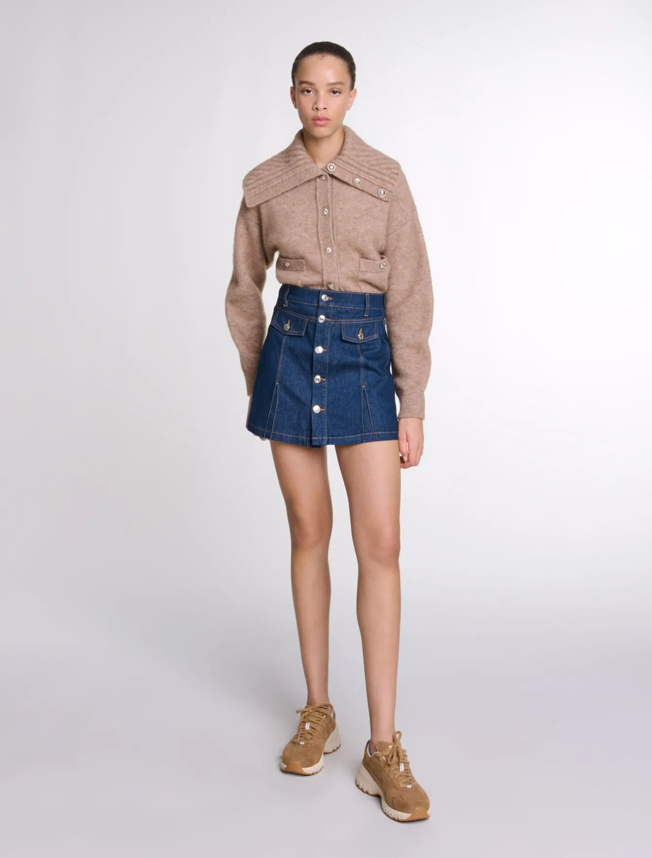 Maje Jupes & Shorts^Short trompe l'œil en denim