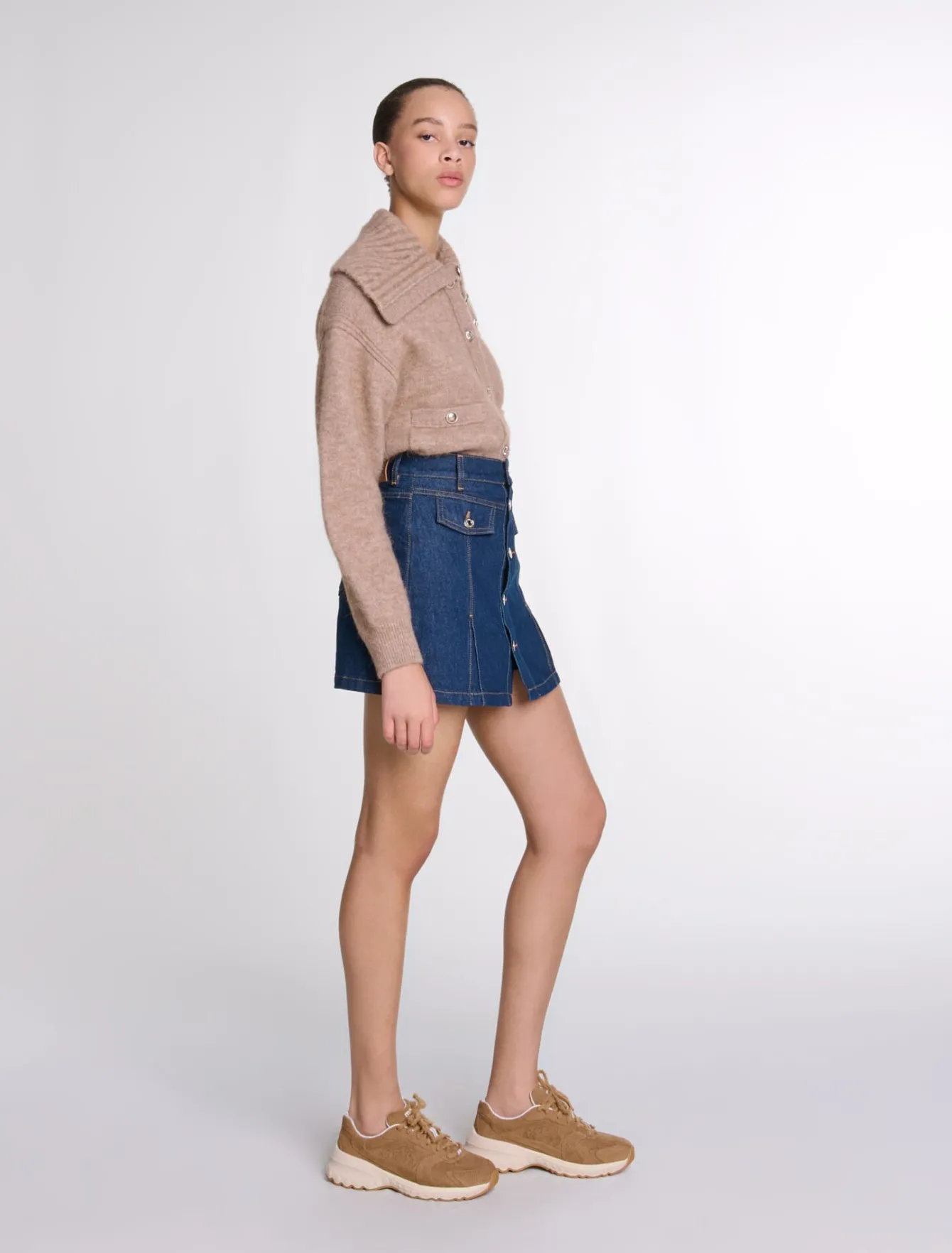 Maje Jupes & Shorts^Short trompe l'œil en denim