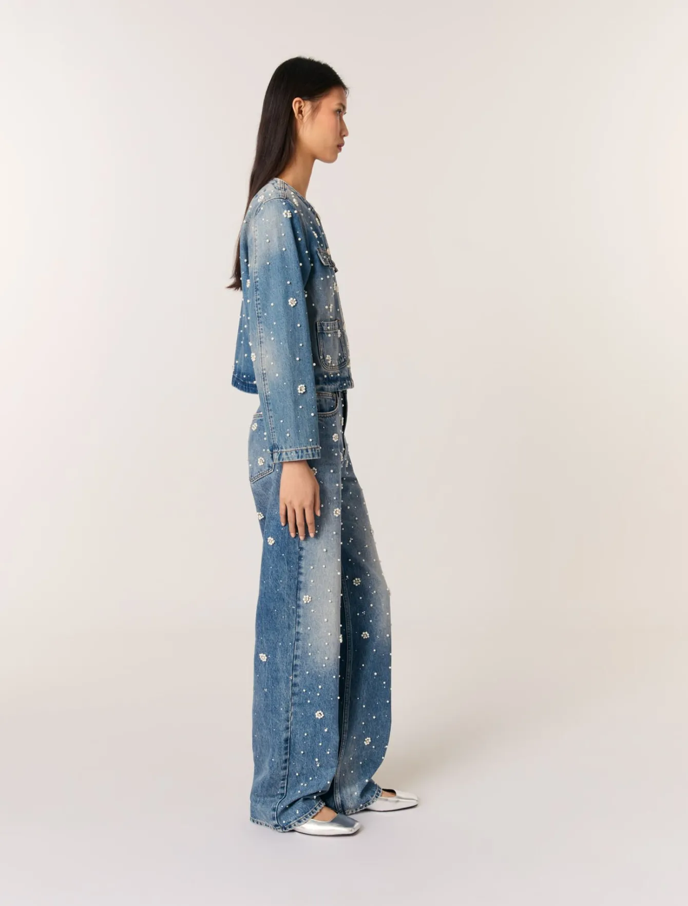 Maje Vestes & Blousons^Veste en denim brodé